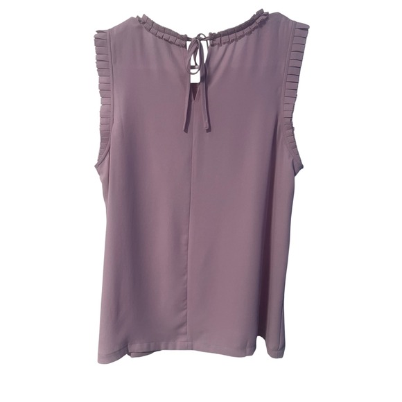 J.Crew Sleeveless Top Ruffle Neck Tie Back Blouse Lavender Purple Size 6 - Picture 3 of 5